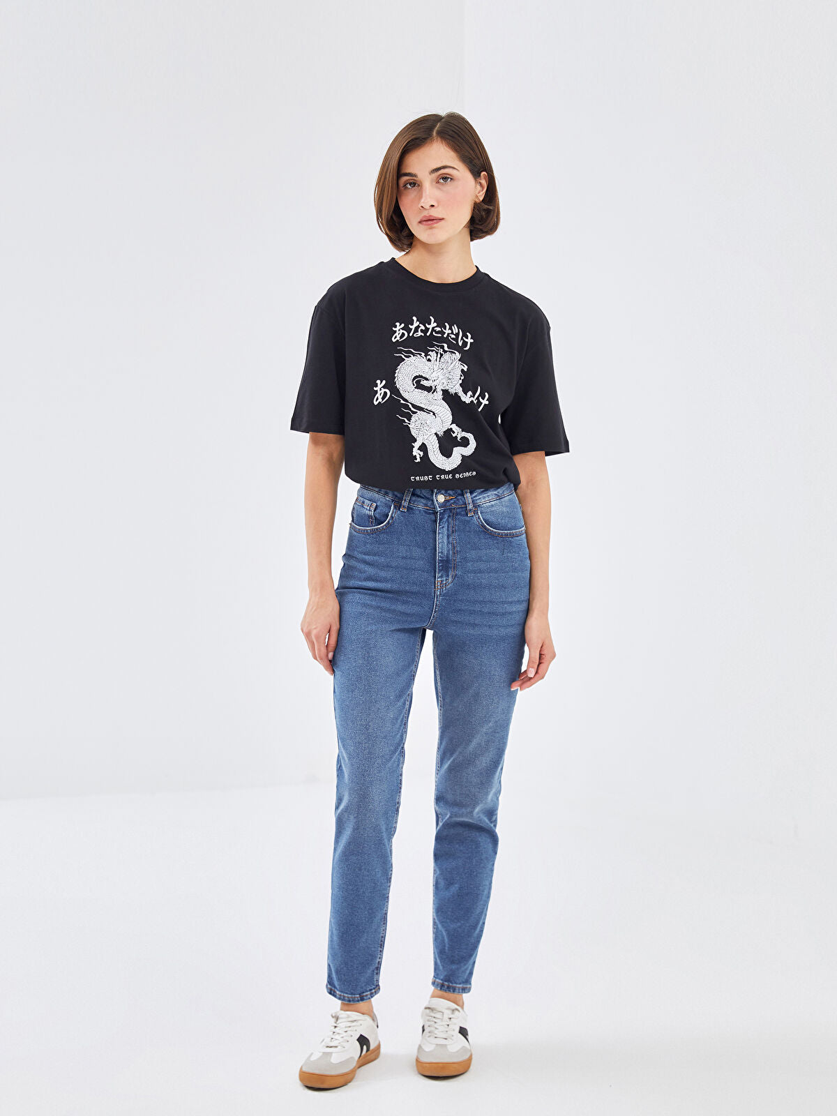 High Waist Slim Mom Women's Jeans Pants