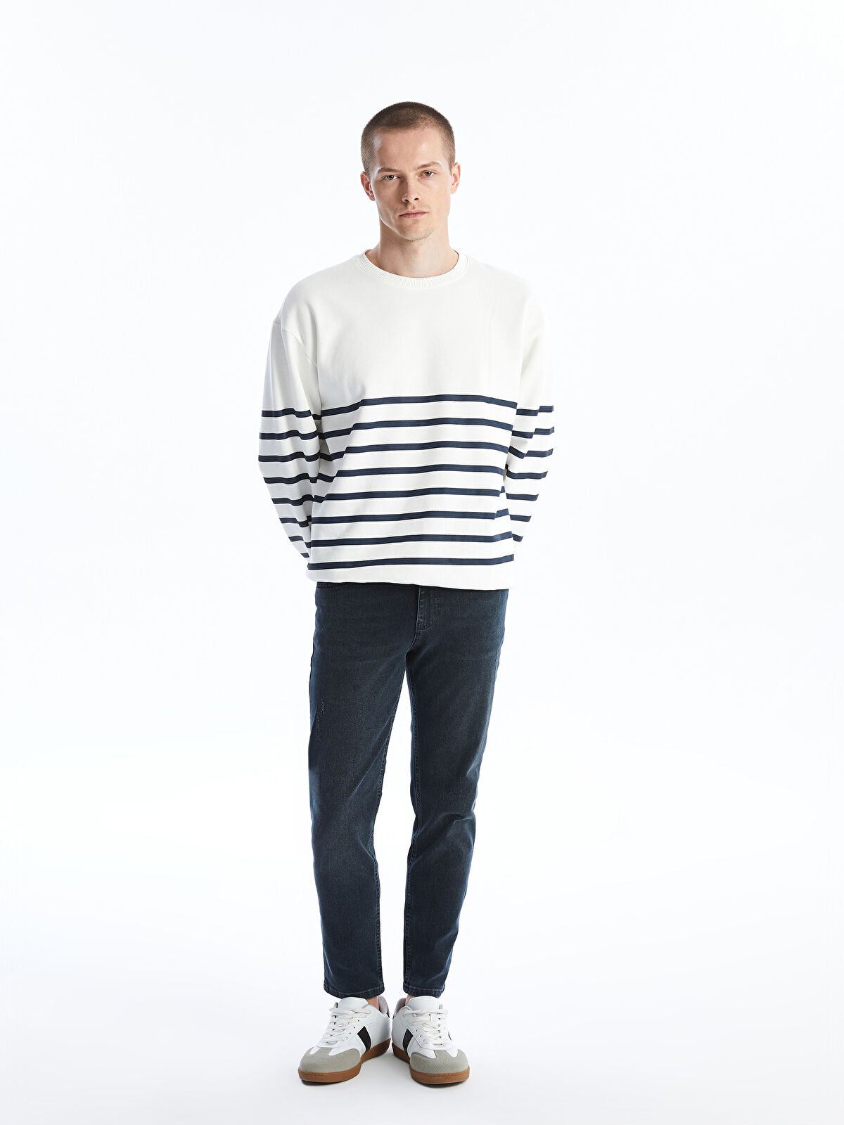 730 Mandarin Collar Men's Jeans Pants