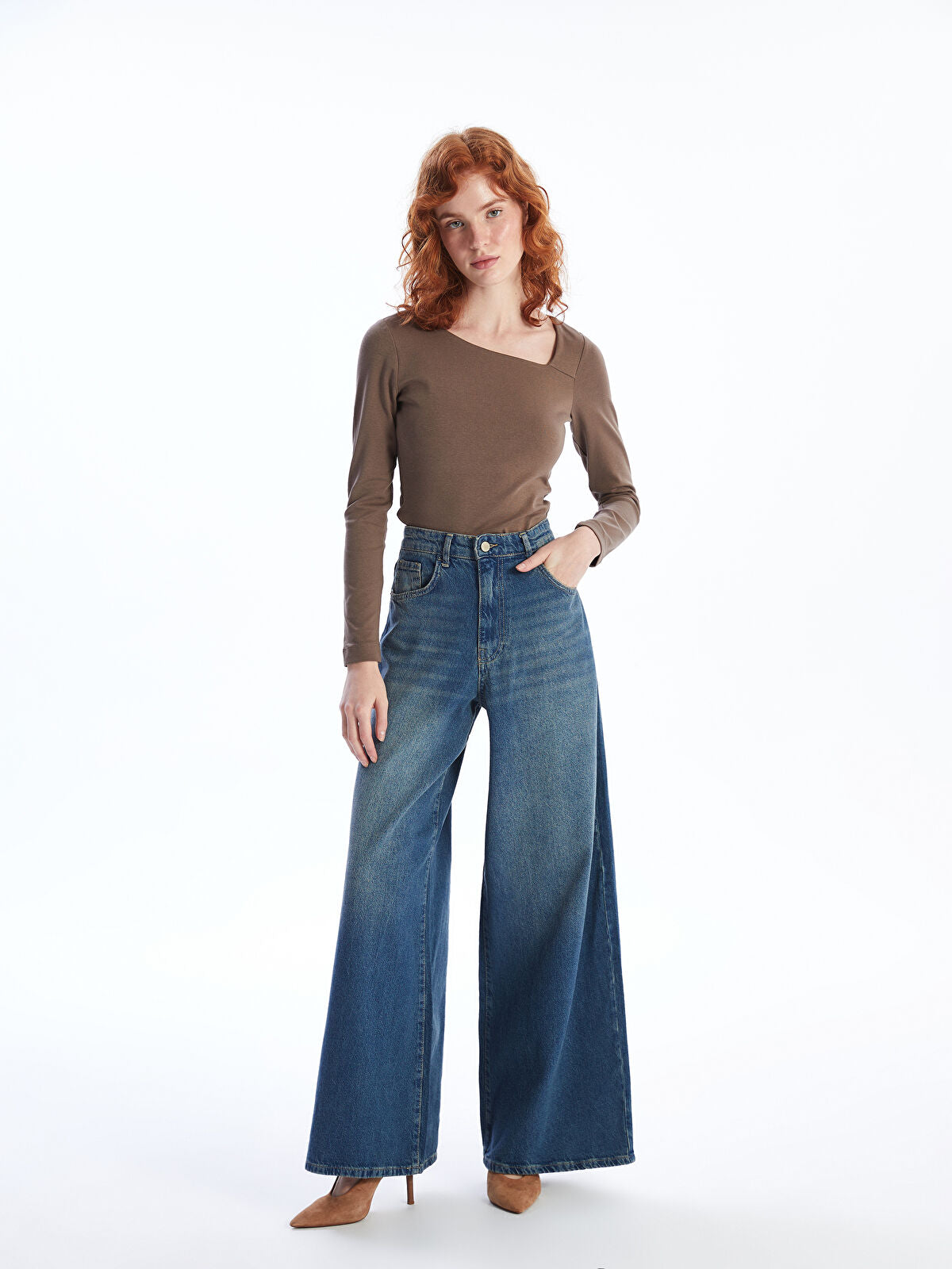 Wideleg Female Jean Pants