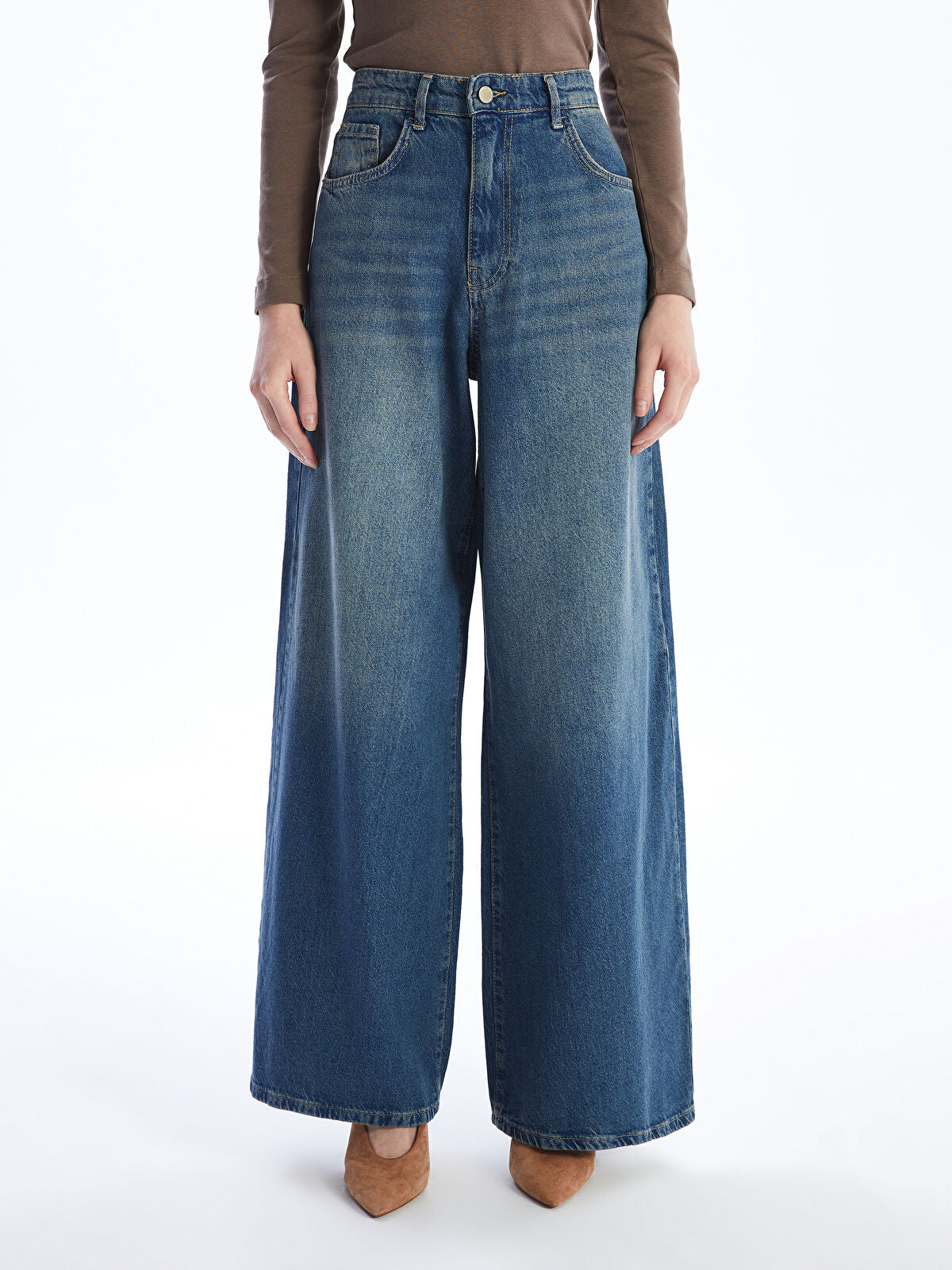 Wideleg Female Jean Pants