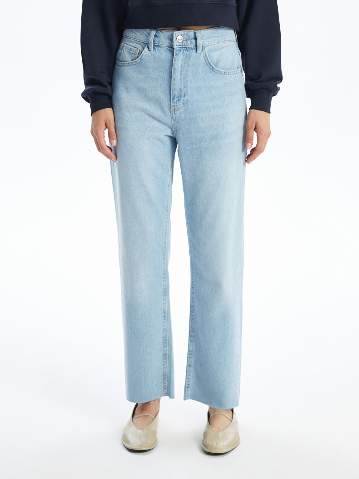 Straight Fit Women's Jean Pantalon