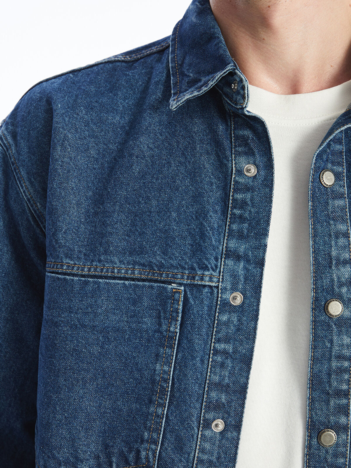 Regular Fit Long Sleeve Men's Jeans T-shirt
