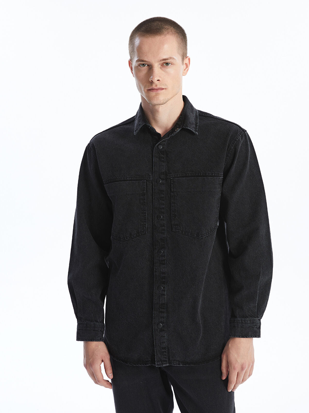 Regular Fit Long Sleeve Men's Jeans T-shirt