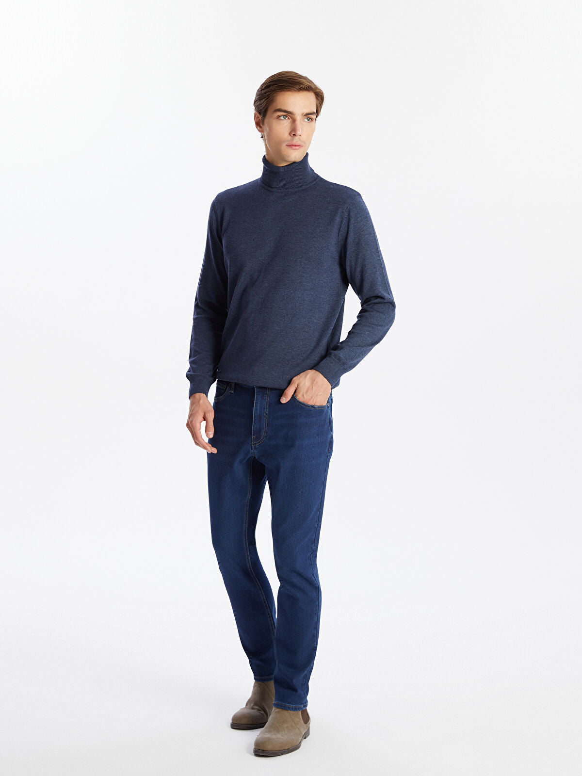 Slim Fit Polar Lining Winter Men's Jeans 750