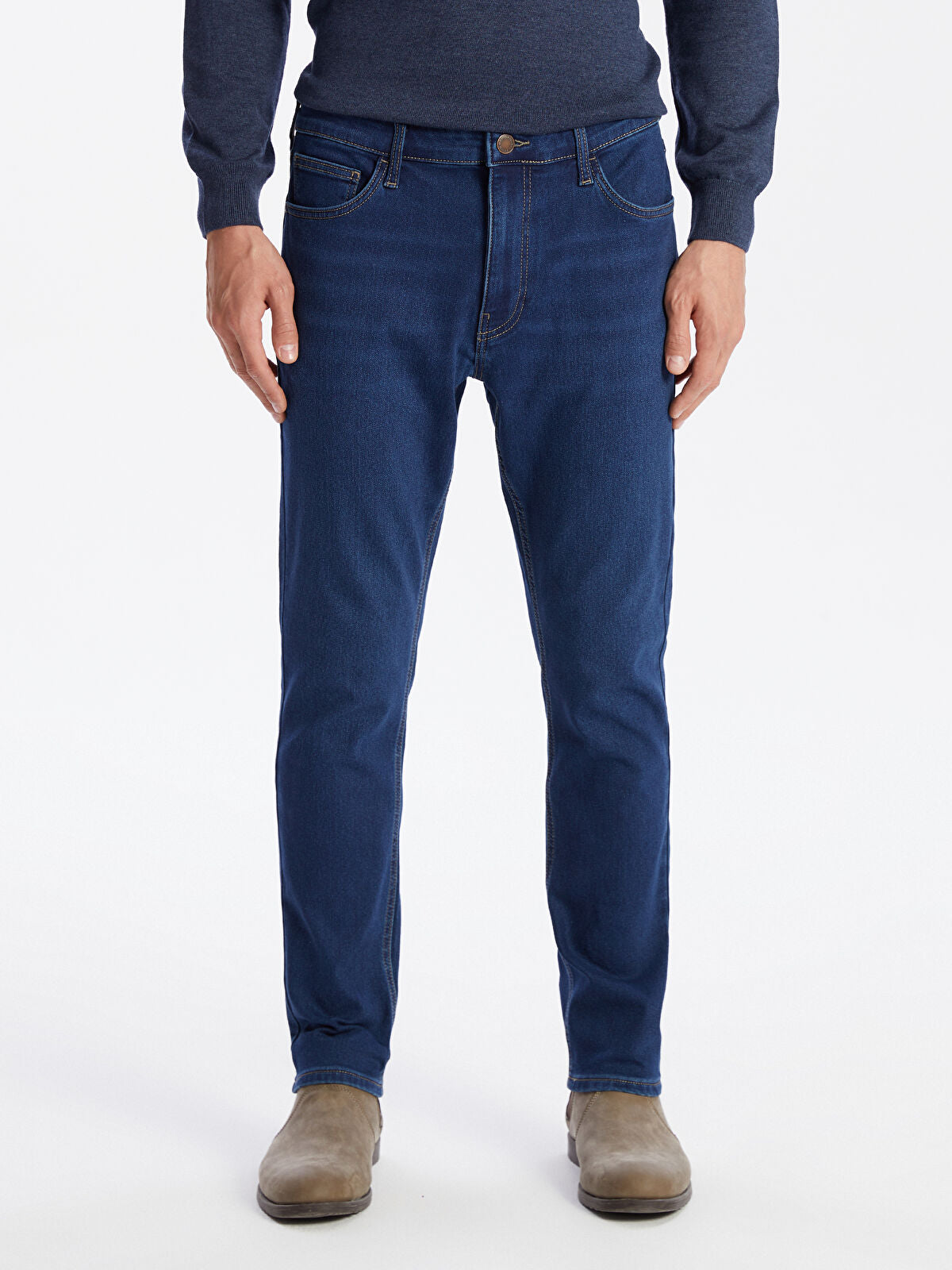 Slim Fit Polar Lining Winter Men's Jeans 750