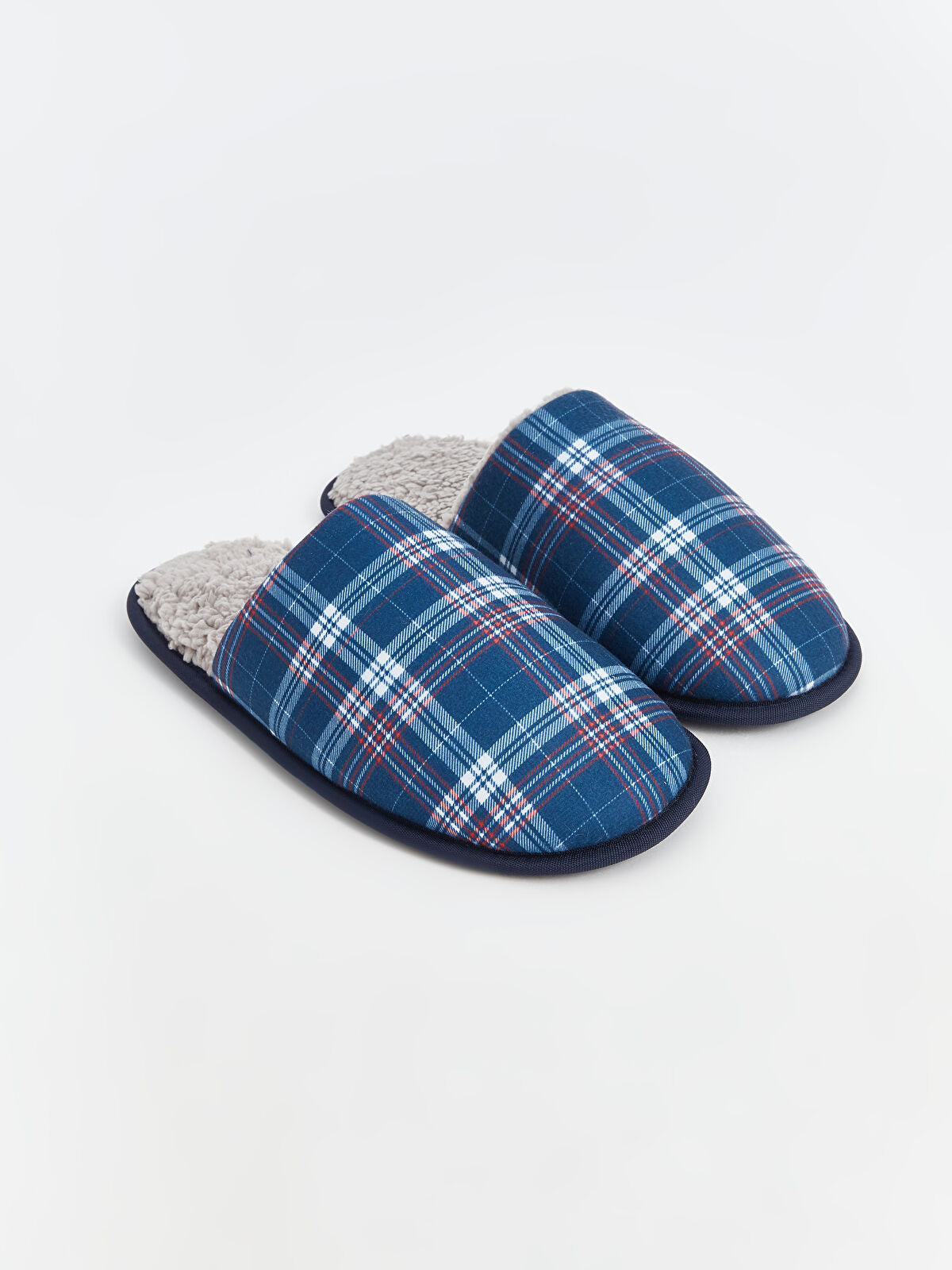 Ekose Patterned Men's House Slippers