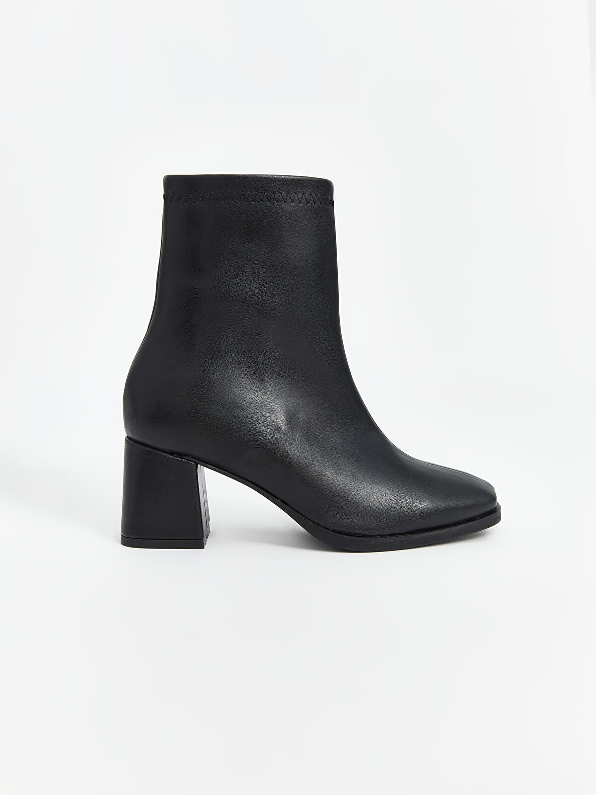 Leather-Look Women's Heeled Shoes