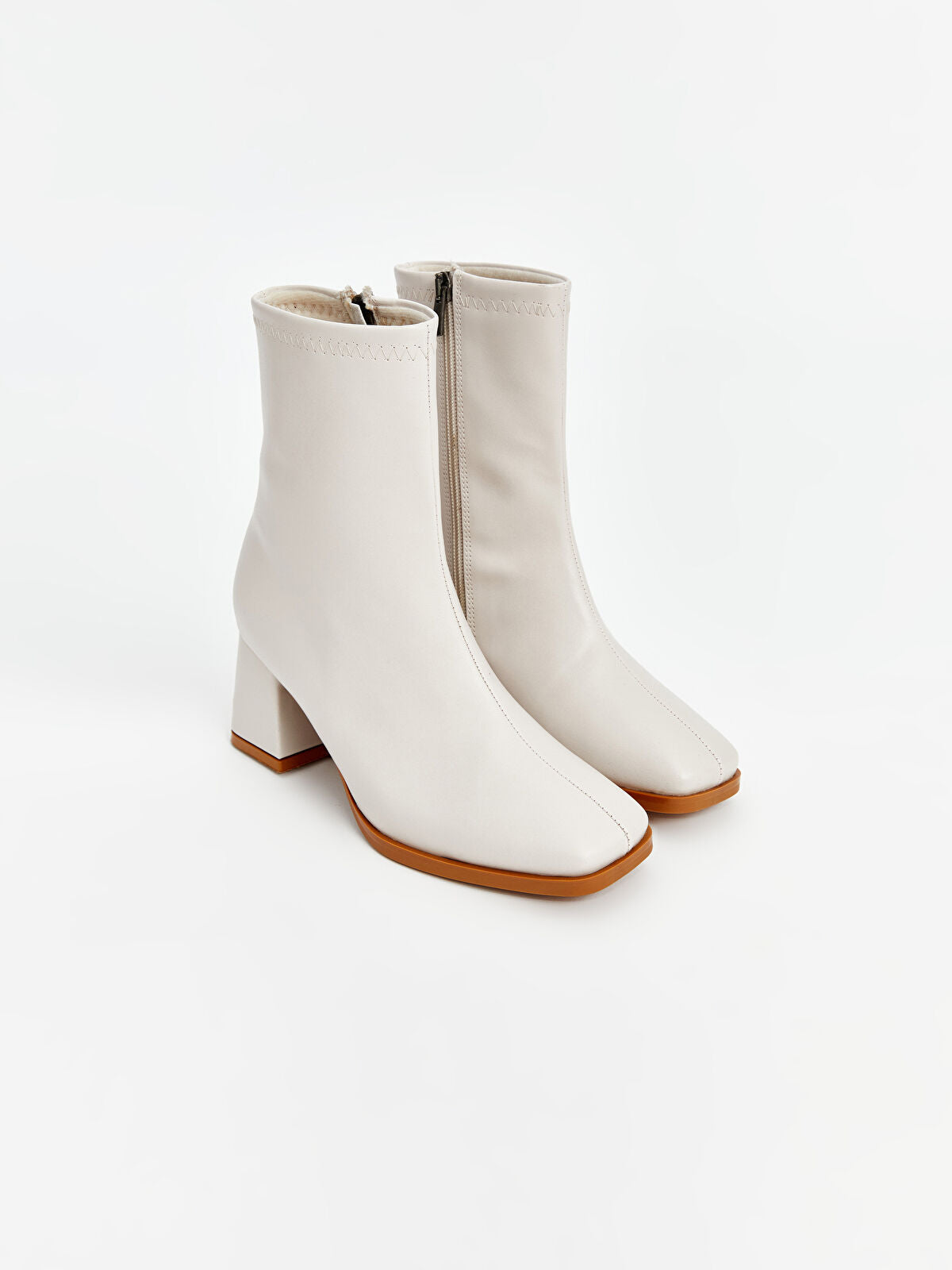 Leather-Look Women's Heeled Shoes