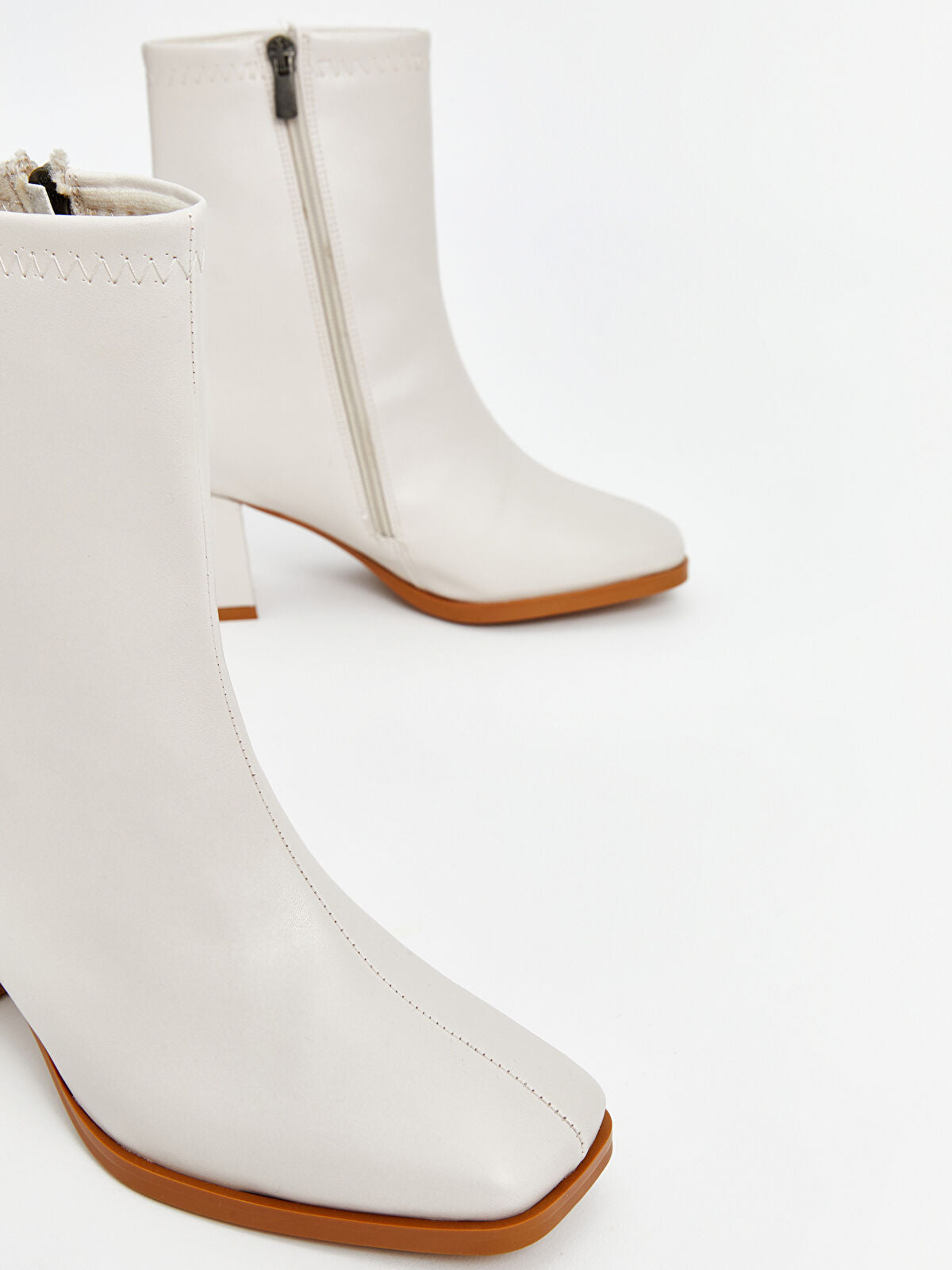 Leather-Look Women's Heeled Shoes