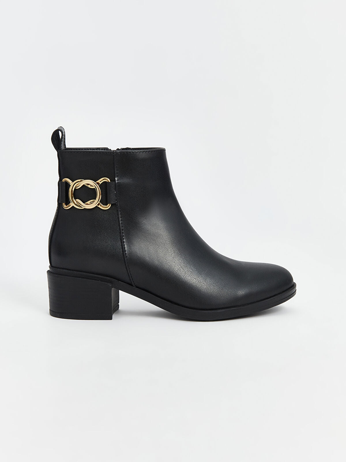 Leather-Look Women's Ankle Boot