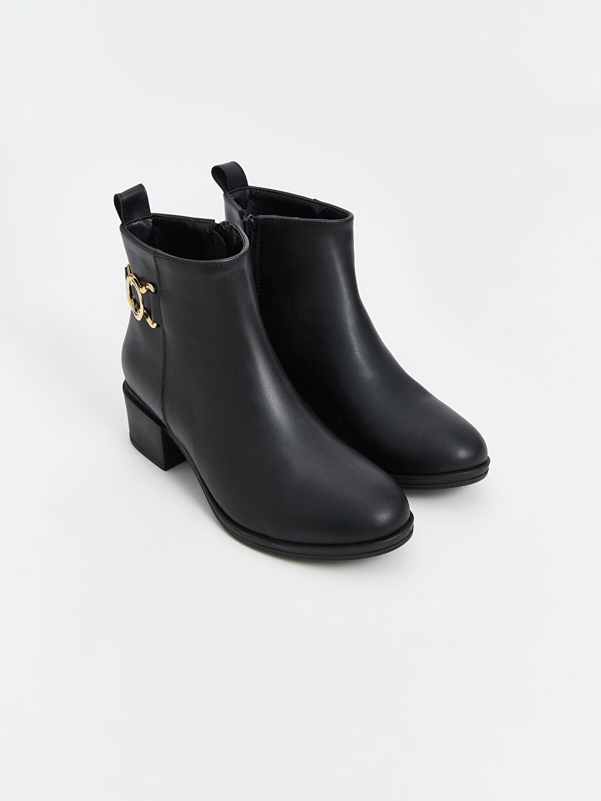 Leather-Look Women's Ankle Boot