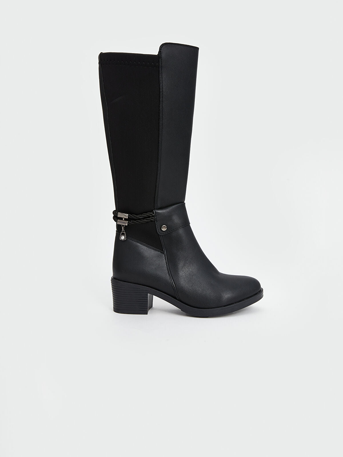 Heel Women's Leather-Look Ankle Boot