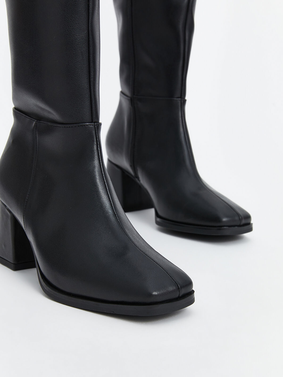 Leather-Look Women's Ankle Boot