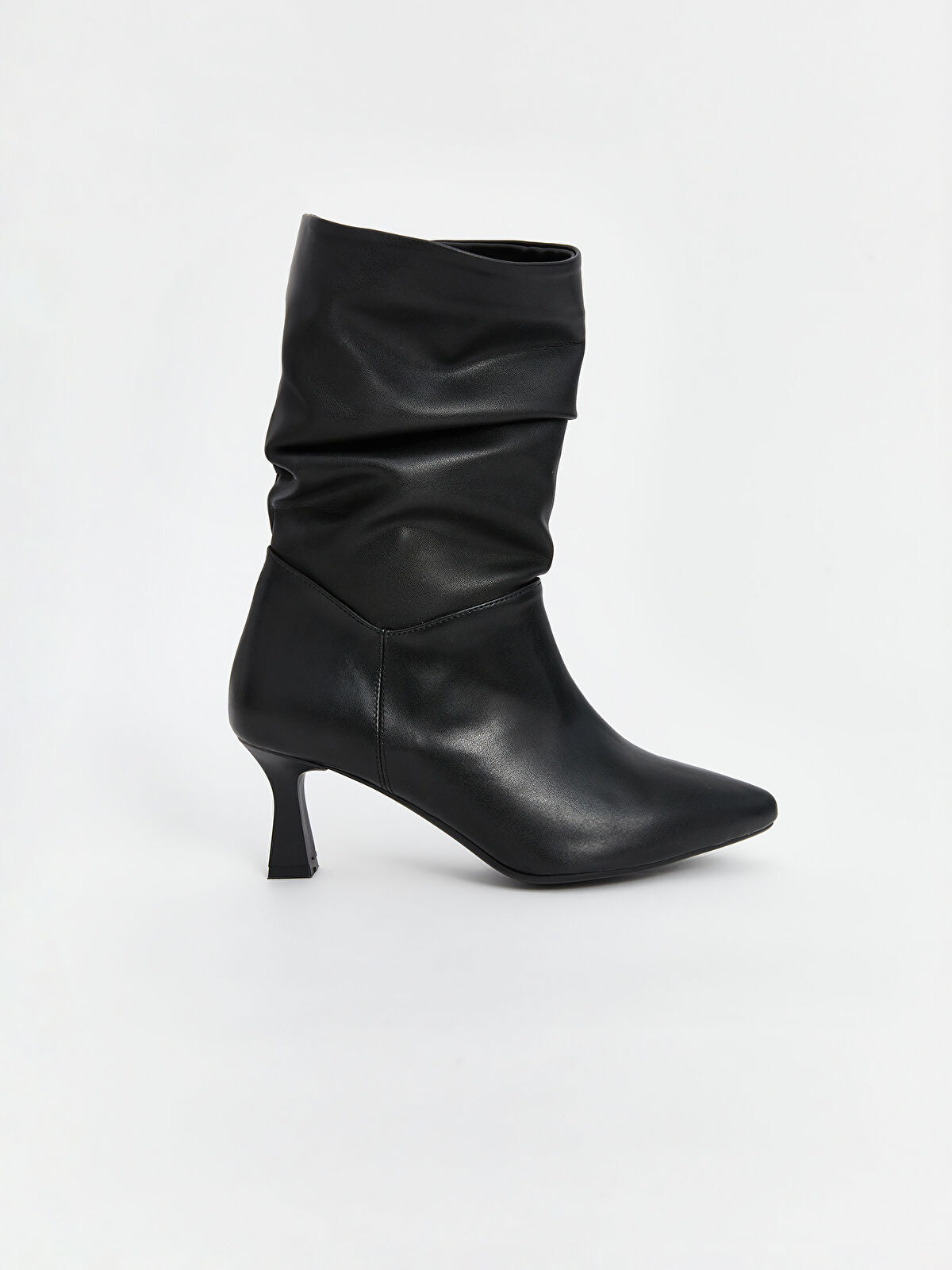 Heel Women's Leather-Look Ankle Boot