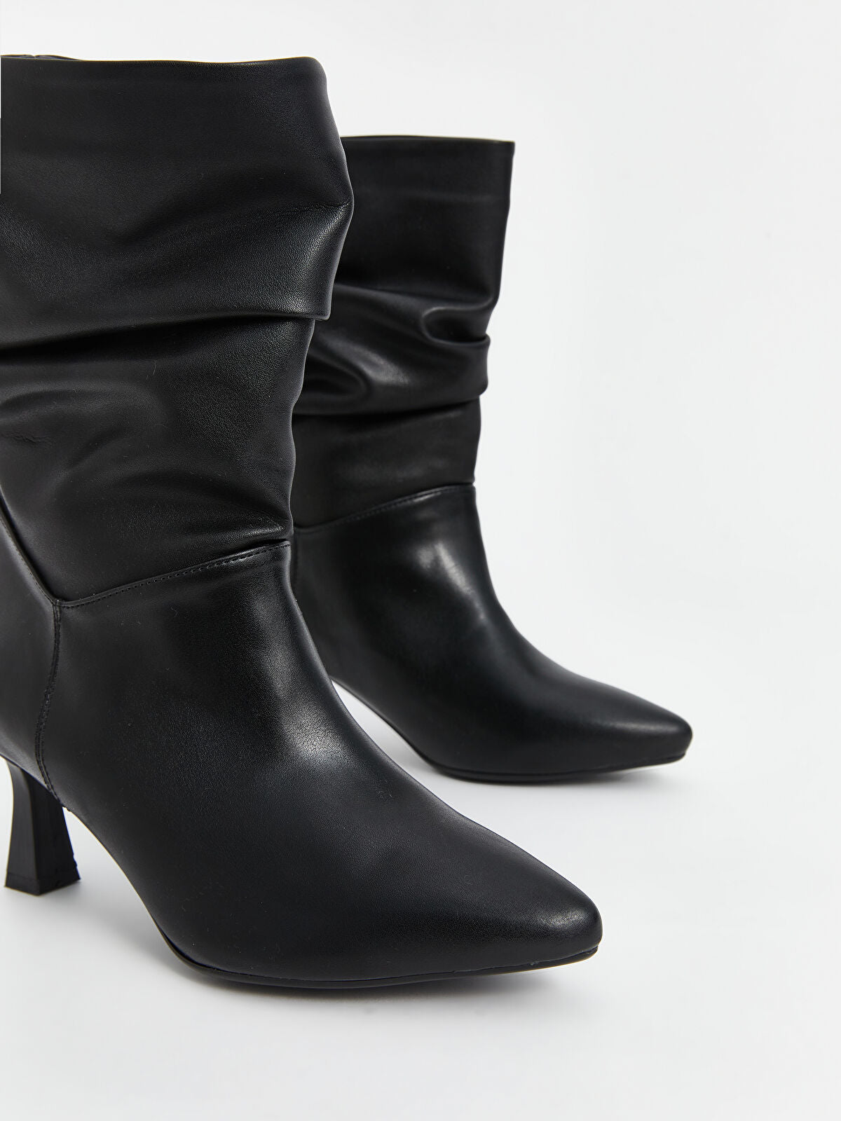Heel Women's Leather-Look Ankle Boot