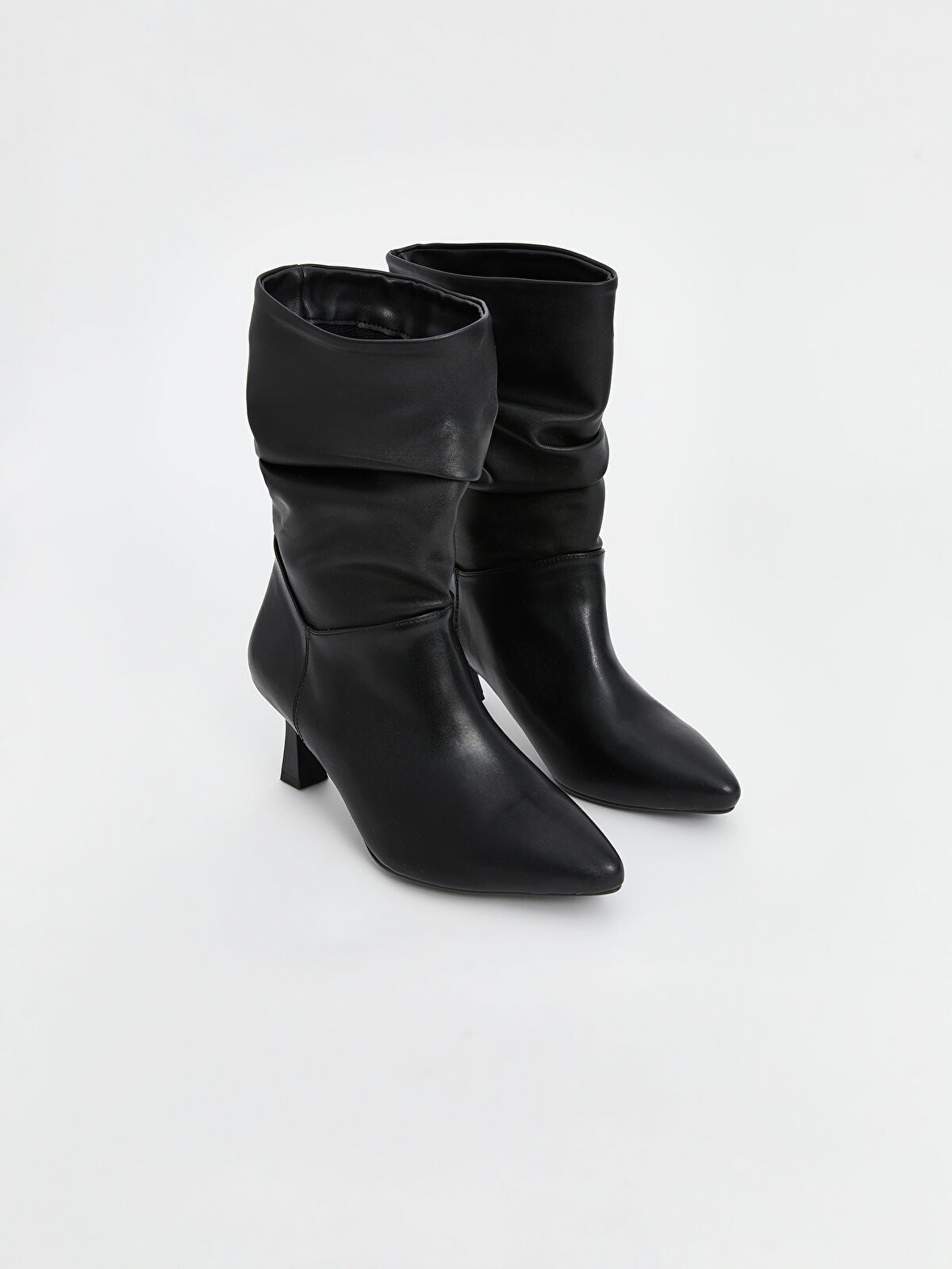 Heel Women's Leather-Look Ankle Boot