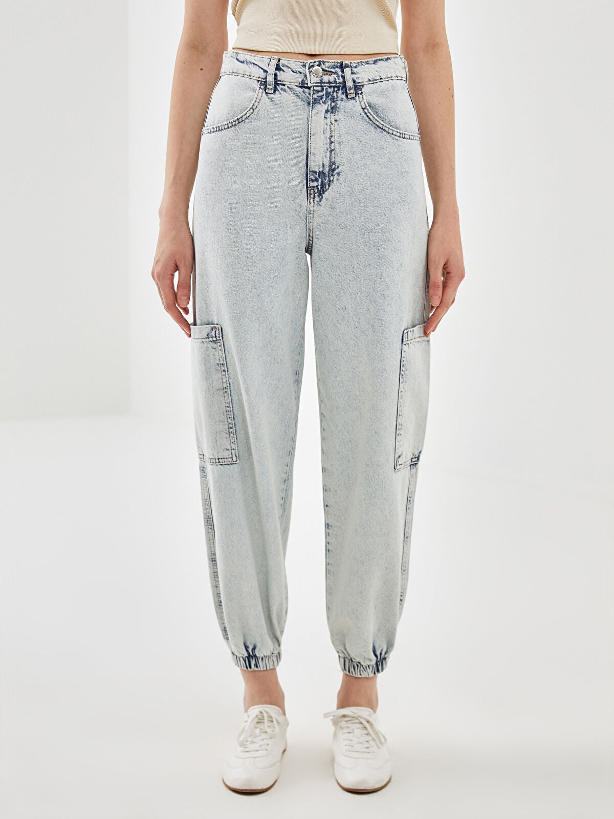 Women's Cargo Jean Jogger Pants