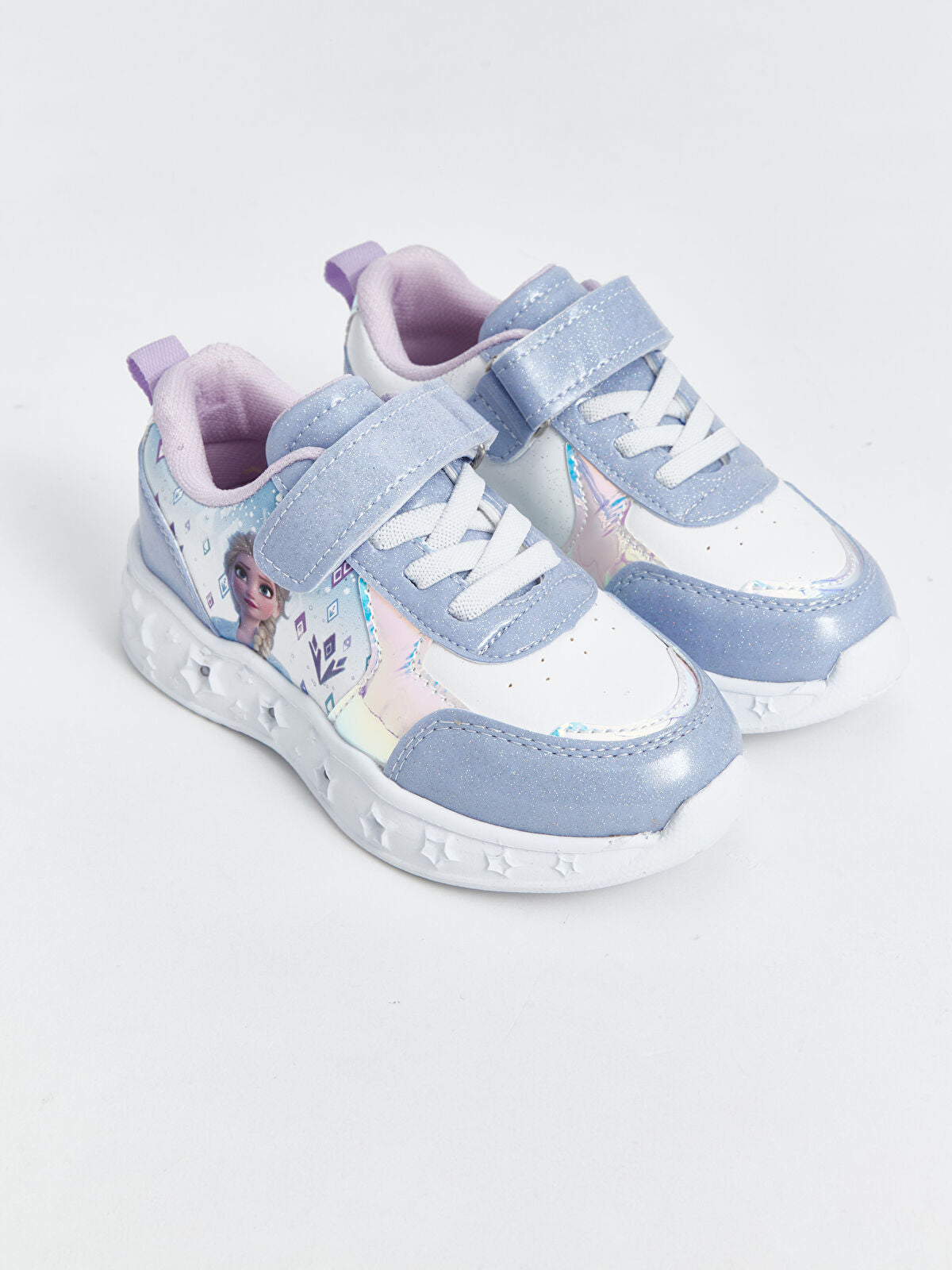 Printed Dots and Stripes Elsa Design Baby Girl Sport Shoes