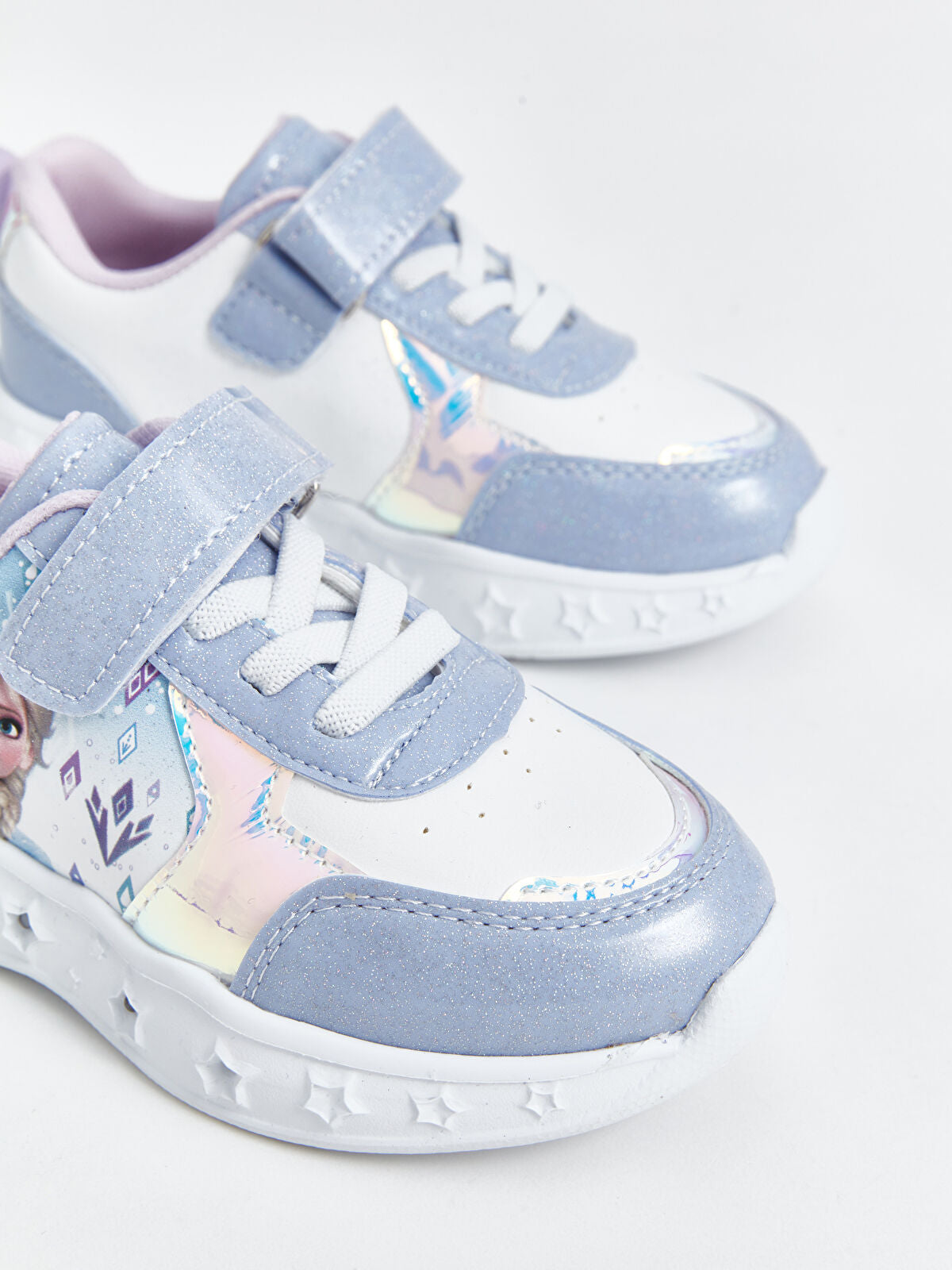 Printed Dots and Stripes Elsa Design Baby Girl Sport Shoes