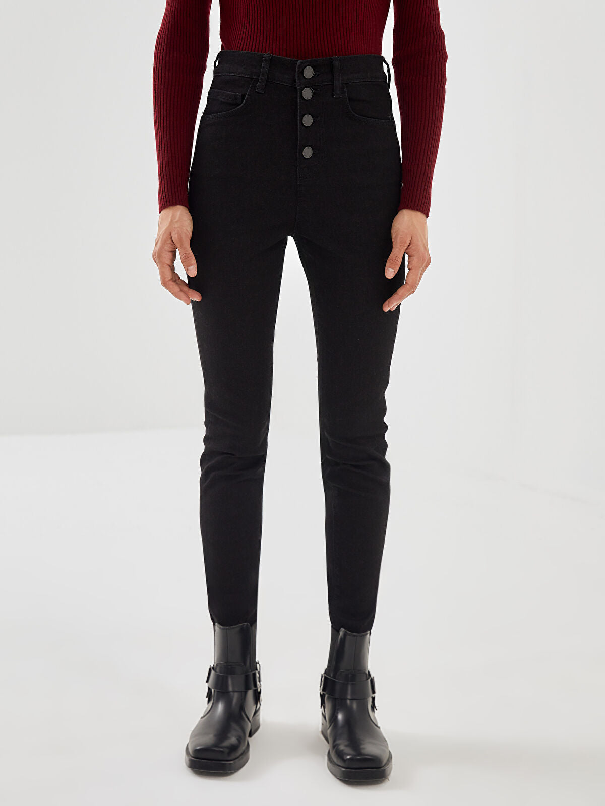 LCW Jeans Black Jupiter Super Skinny Fit Women's Jean Trousers
