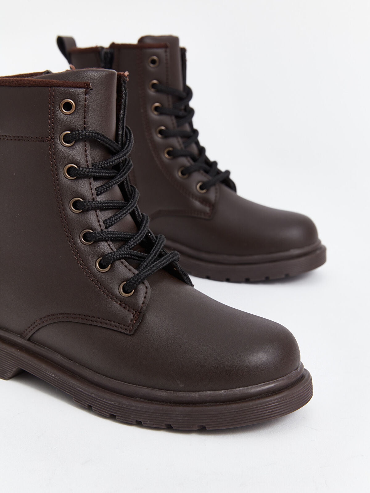 Leather-Look Strap and Buckle Boy Boot