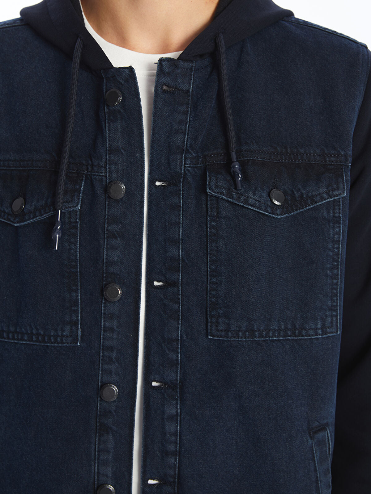 Standard Fit Hooded Men's Jeans Jacket