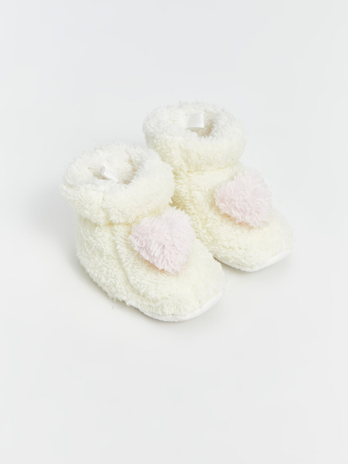Ponpon Detailed Little Girl Baby Panda Slipper