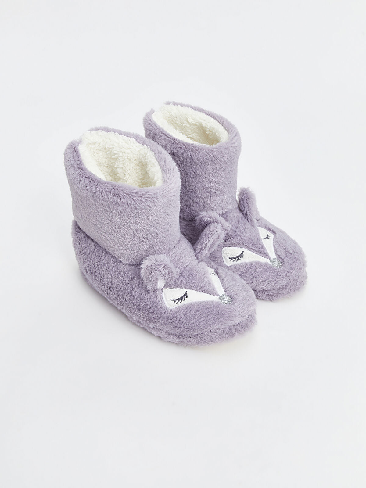 Embroidery Velvet Girls Kids House Shoes