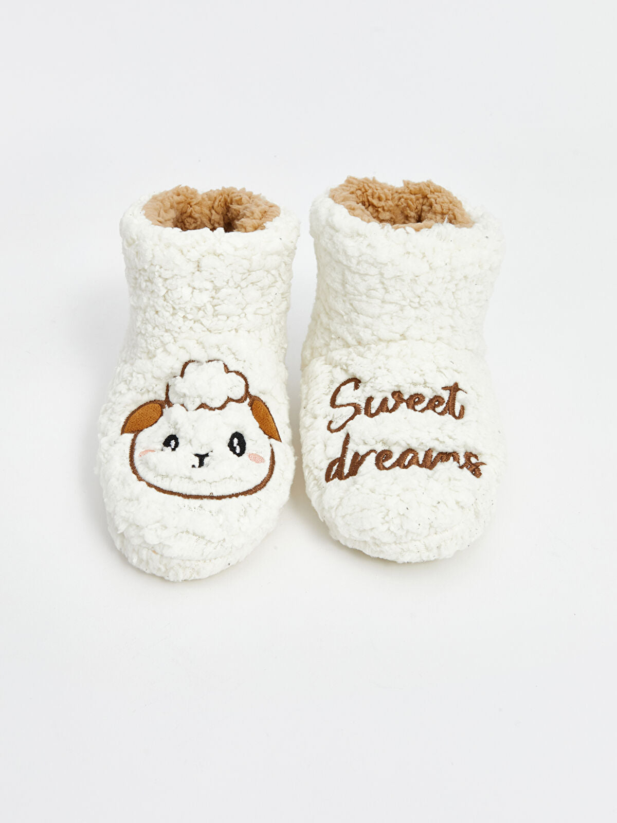 Embroidery Velvet Girls Kids House Shoes