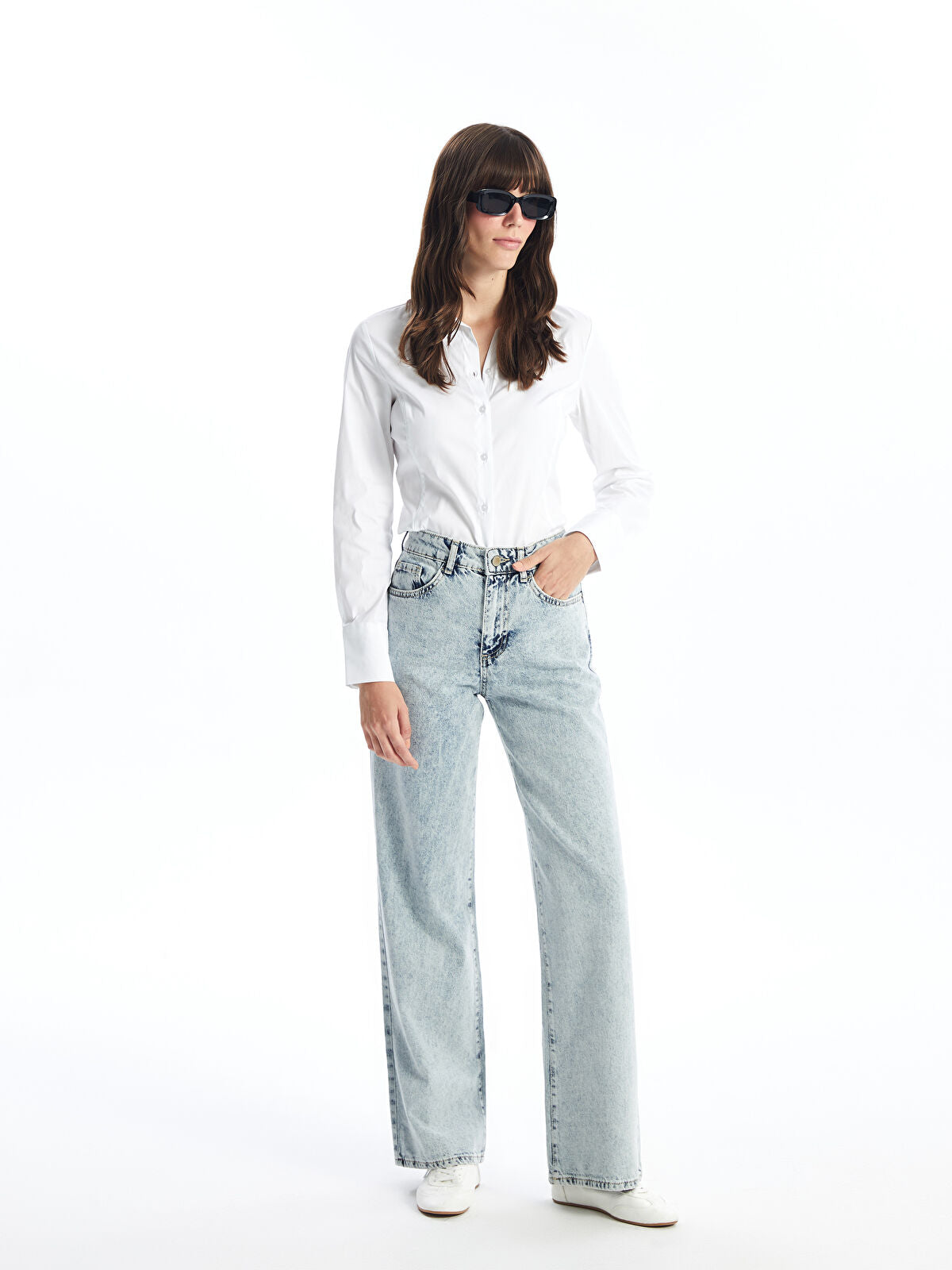 Wide Leg Women's Jeans Pants