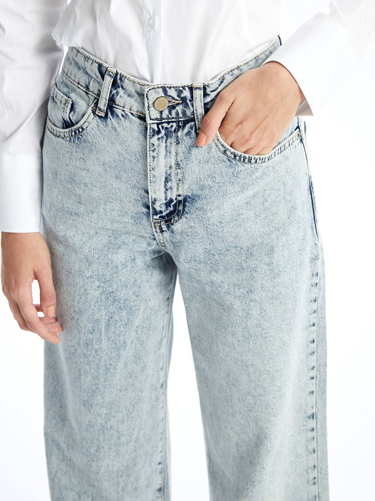 Wide Leg Women's Jeans Pants
