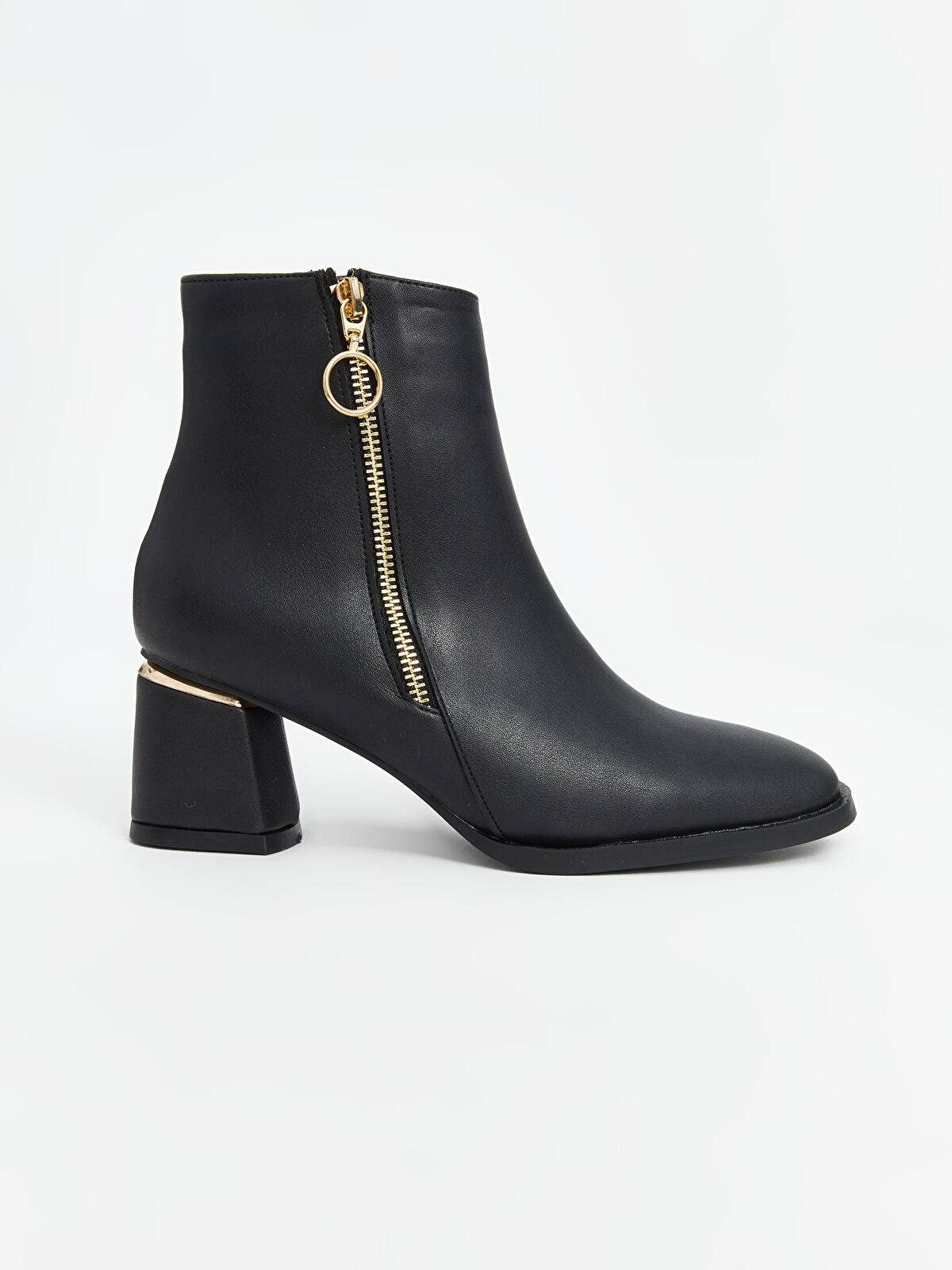 Leather-Look Women's Ankle Boot