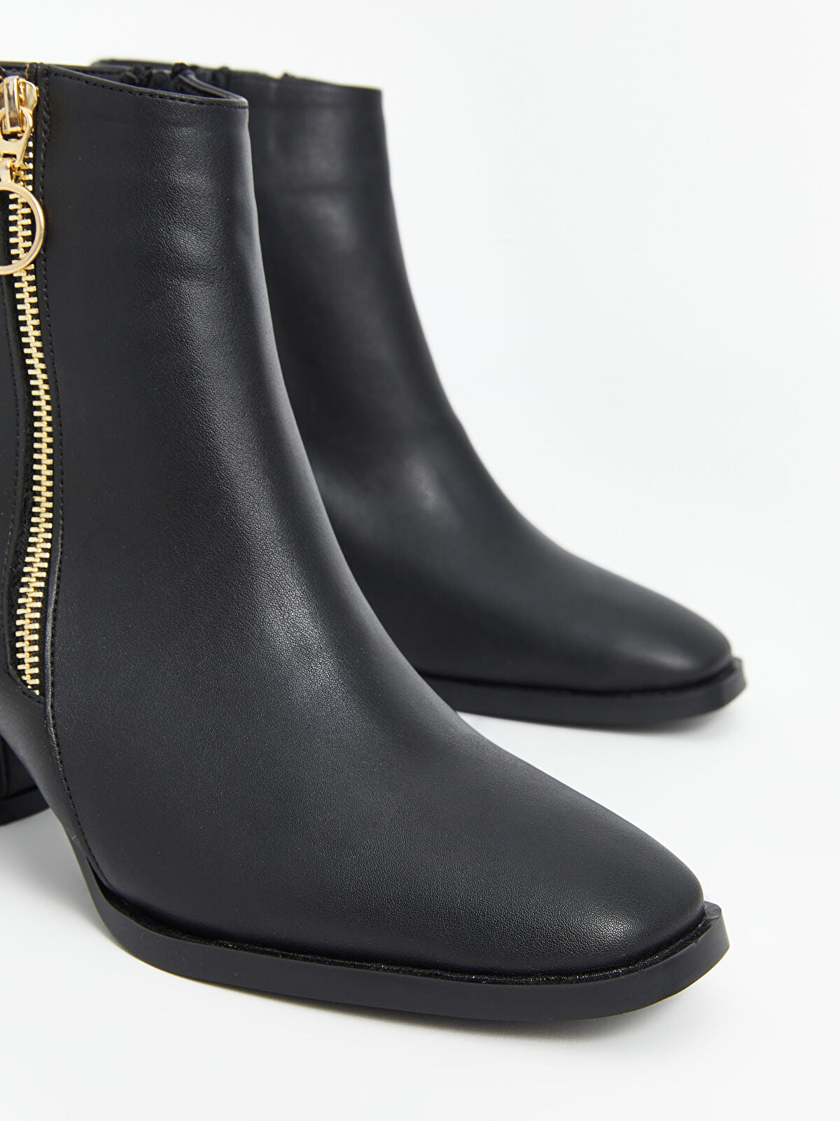 Leather-Look Women's Ankle Boot