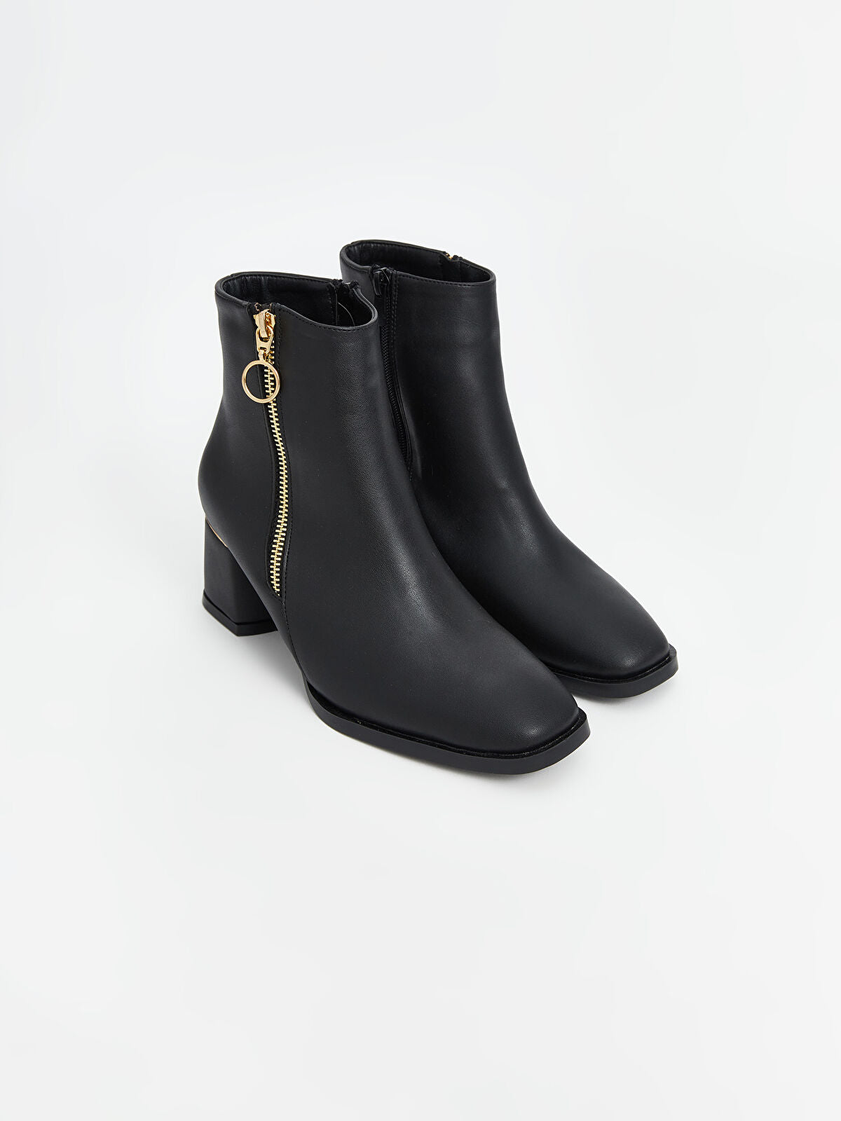 Leather-Look Women's Ankle Boot