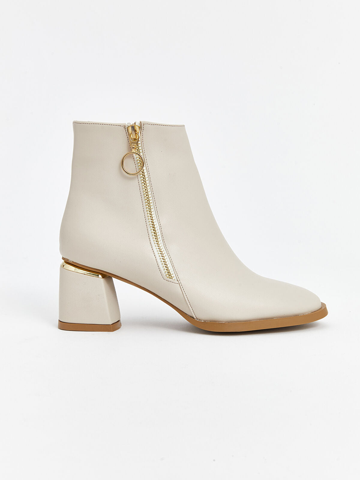 Leather-Look Women's Ankle Boot