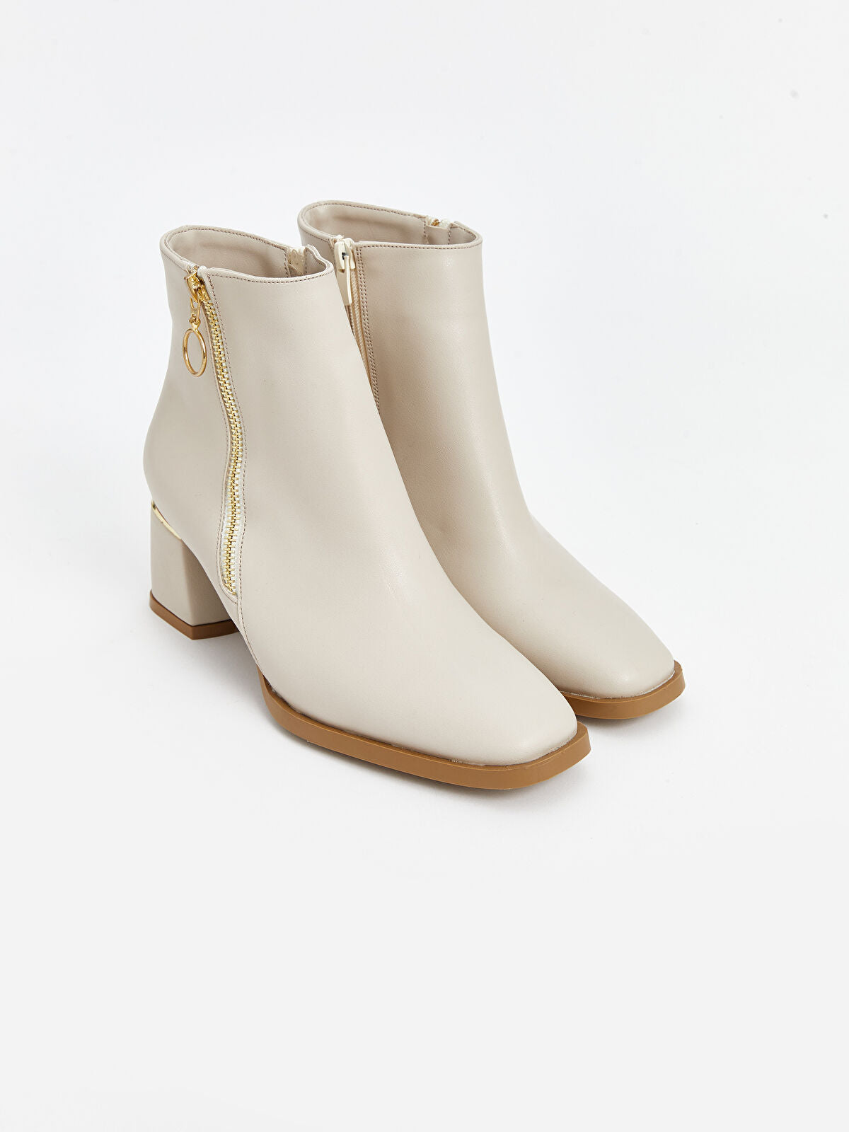 Leather-Look Women's Ankle Boot