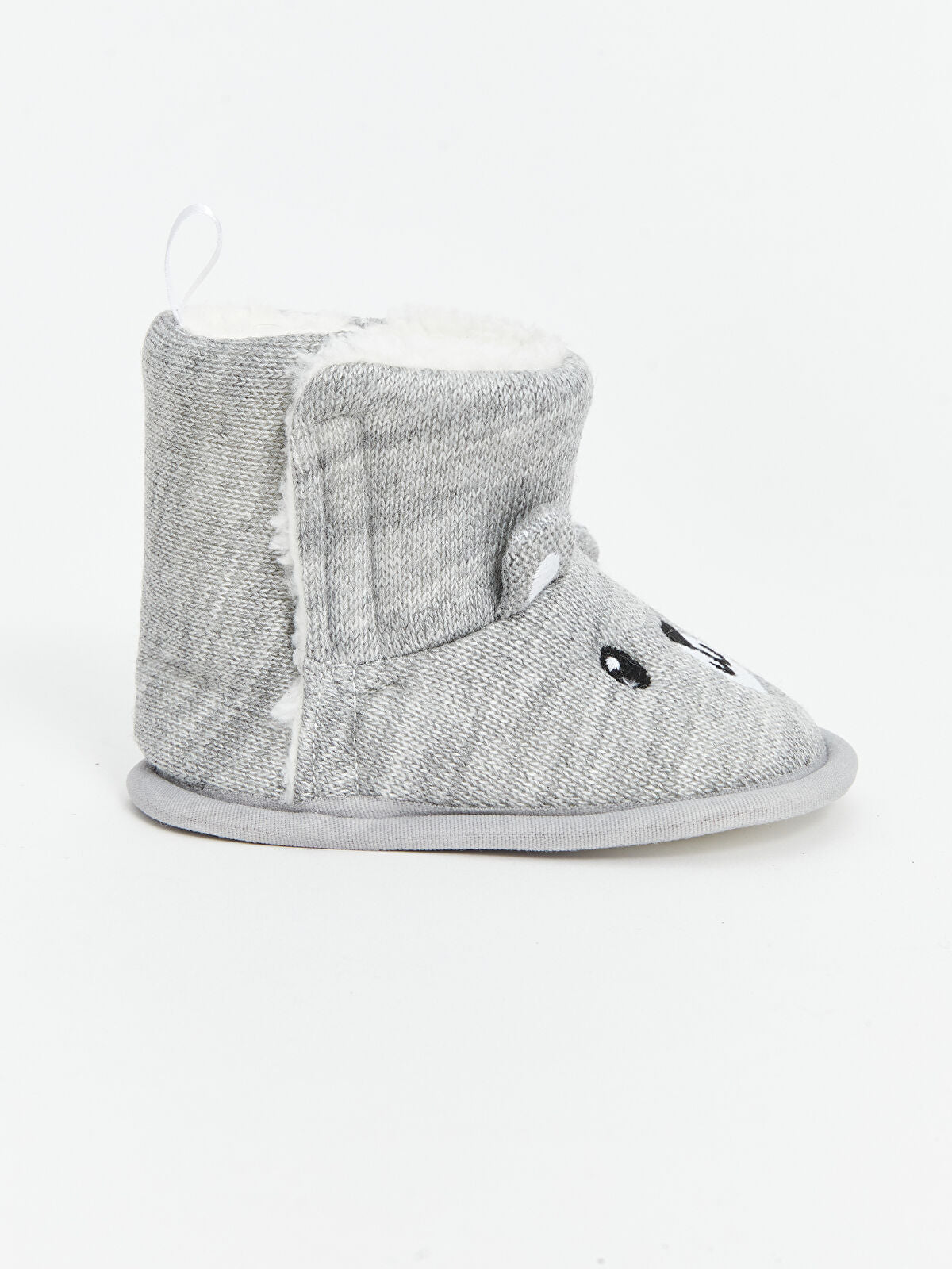 Satin Trimmed Baby Boy Home Slipper