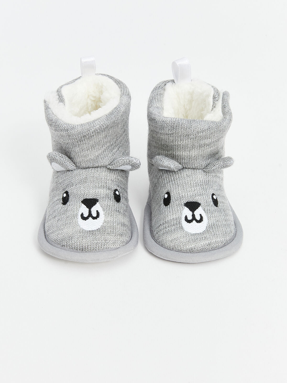 Satin Trimmed Baby Boy Home Slipper