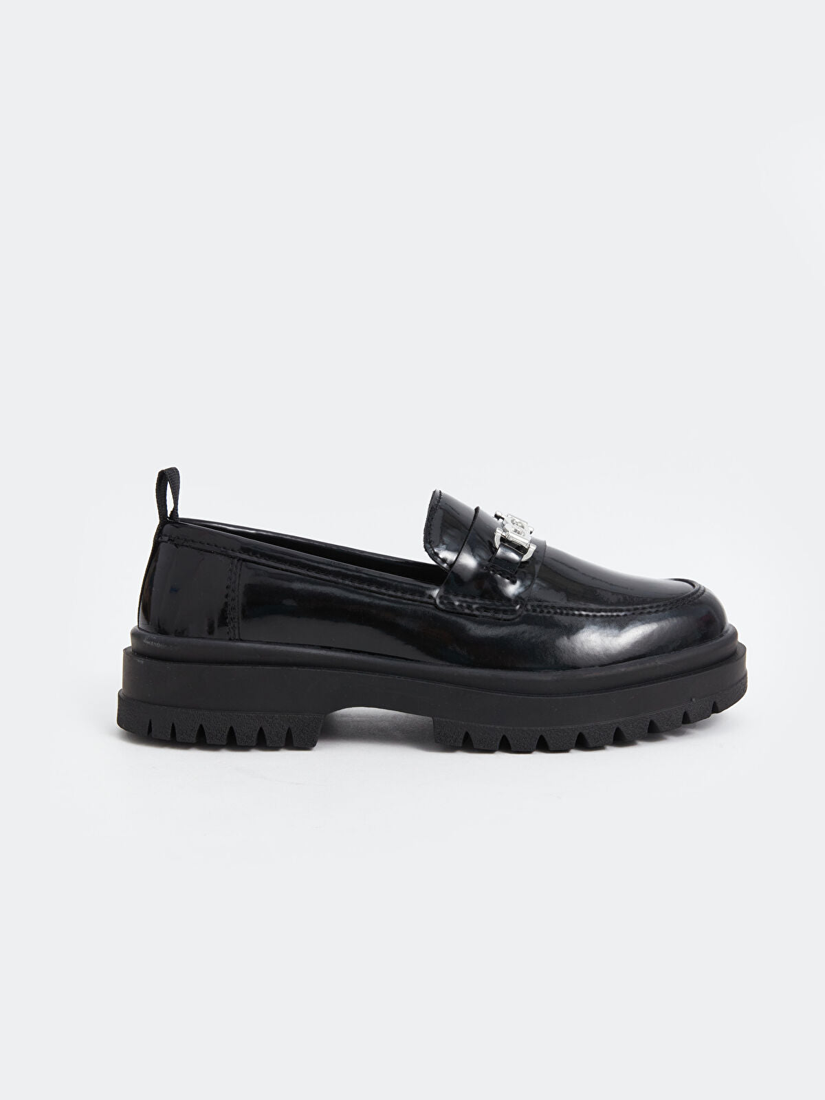 Metal Buckle Girl Child Loafer Shoes