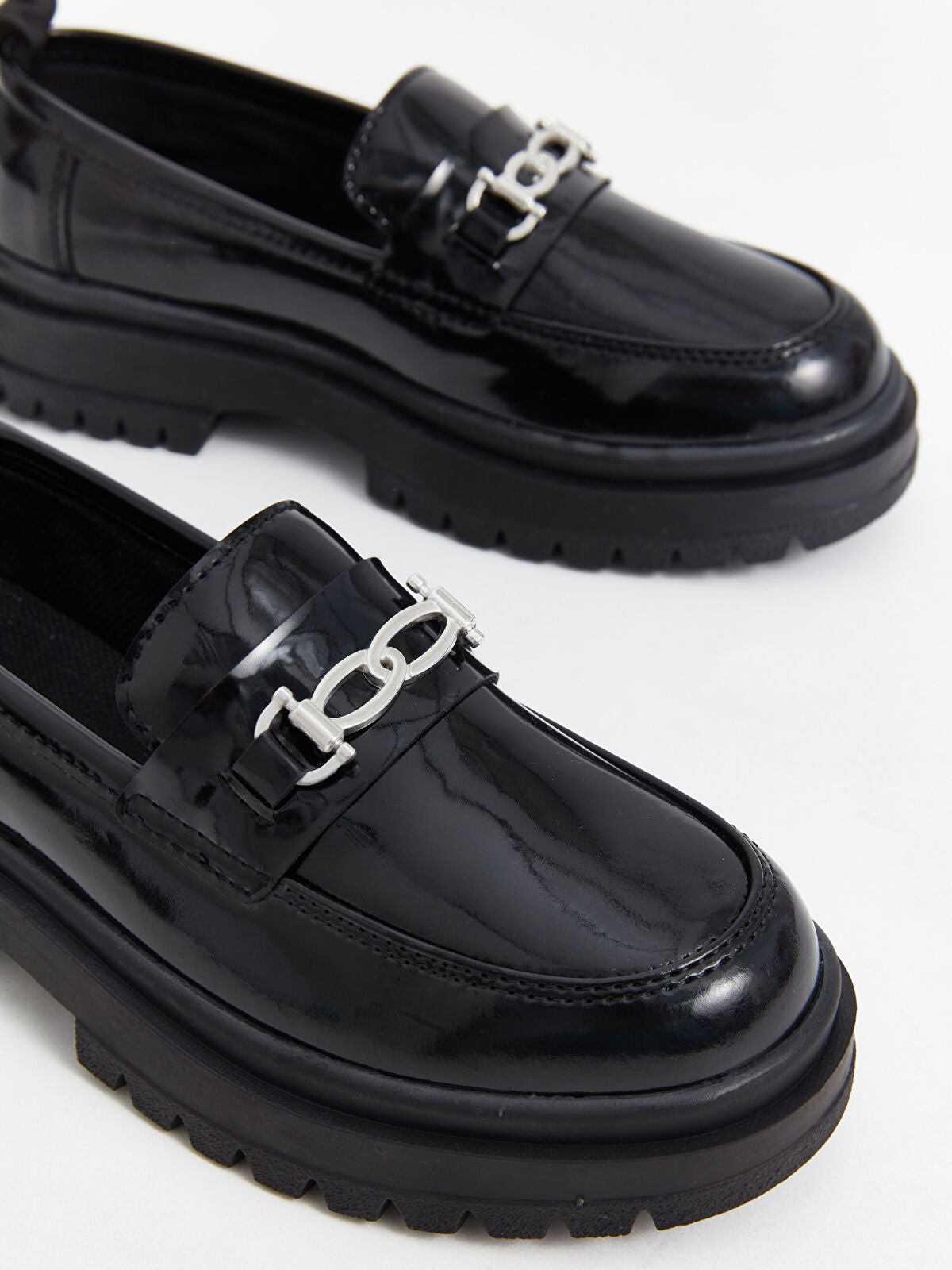 Metal Buckle Girl Child Loafer Shoes