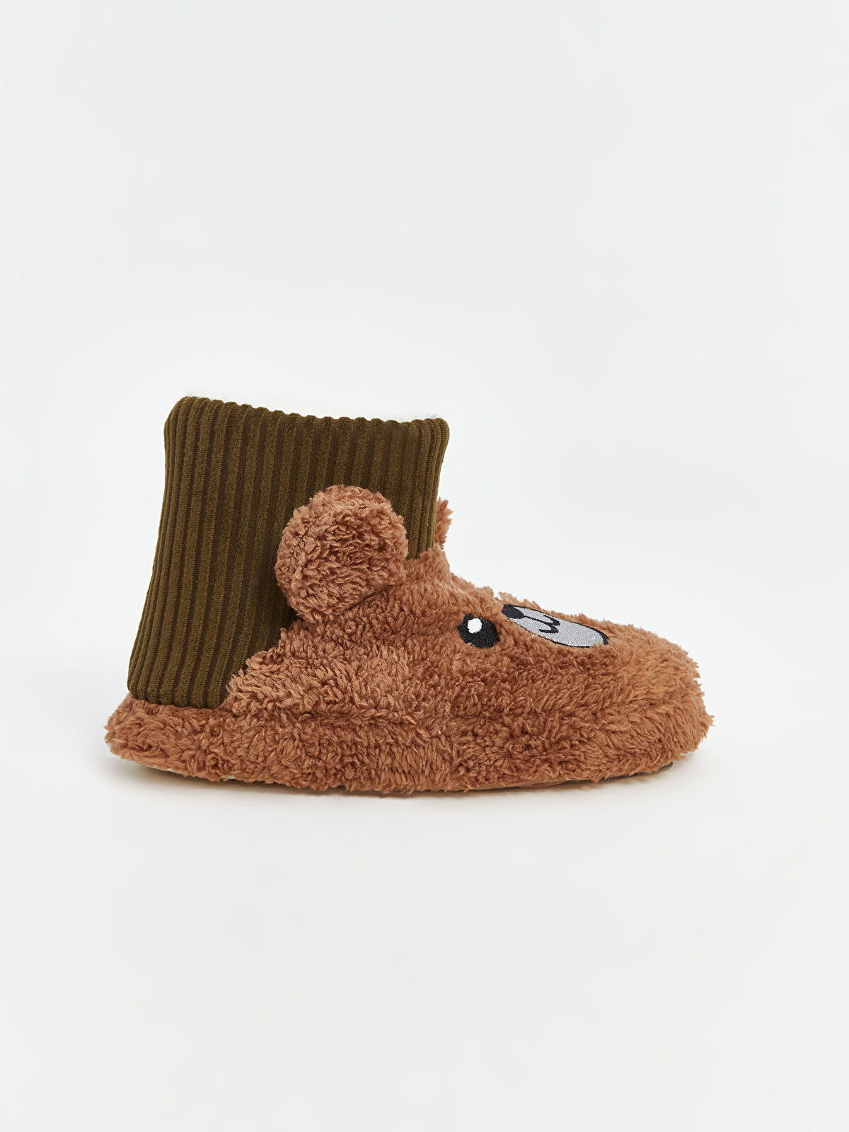 Satin Trimmed Baby Boy Home Slipper