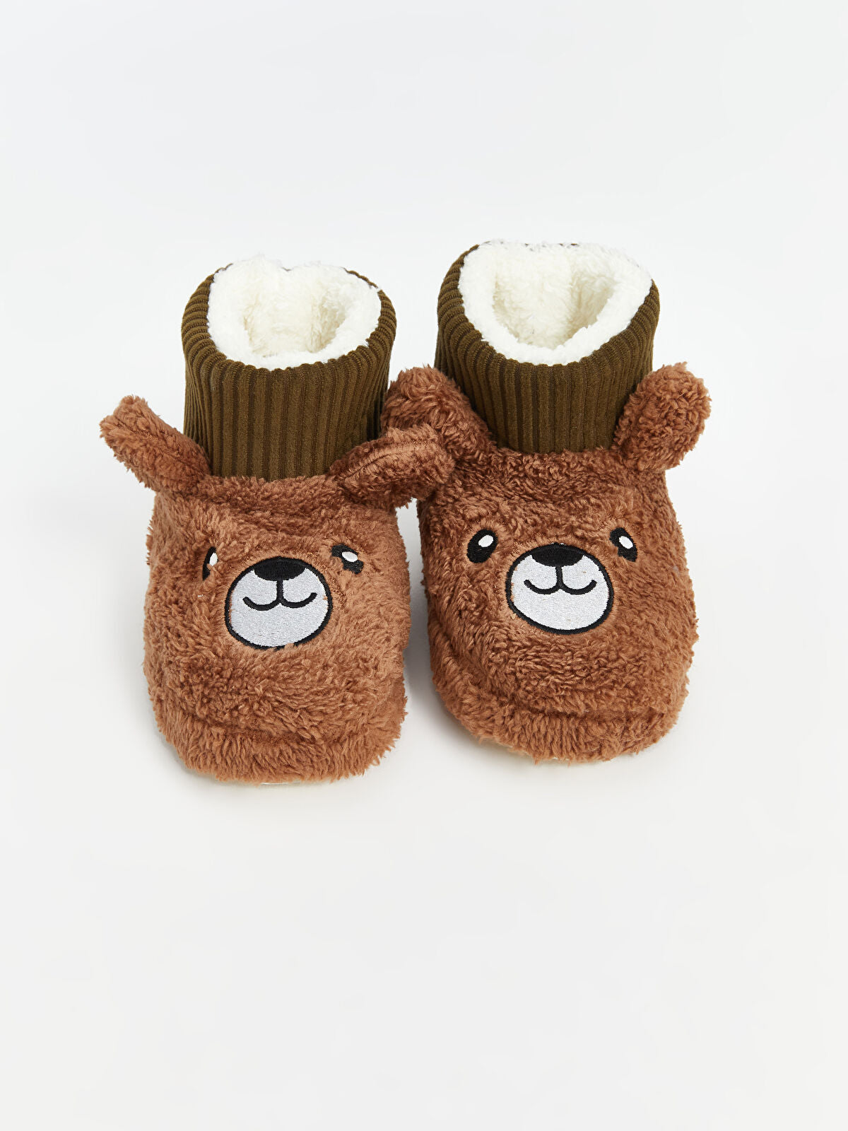 Satin Trimmed Baby Boy Home Slipper