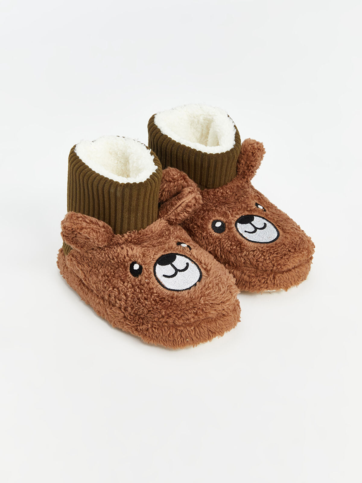 Satin Trimmed Baby Boy Home Slipper