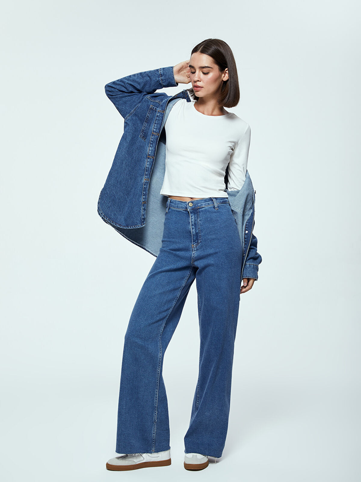 Wideleg Female Jean Pants