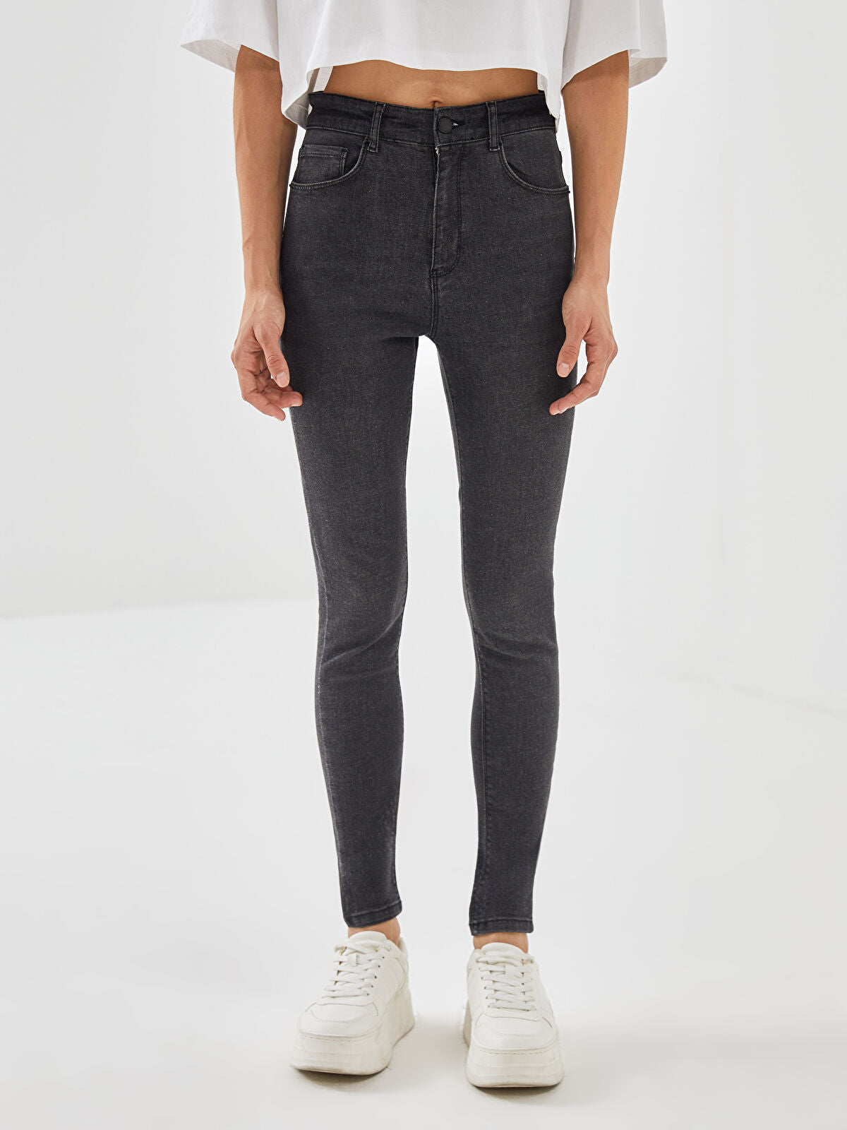 LCW Jeans Black Jupiter Super Skinny Fit Women's Jean Trousers