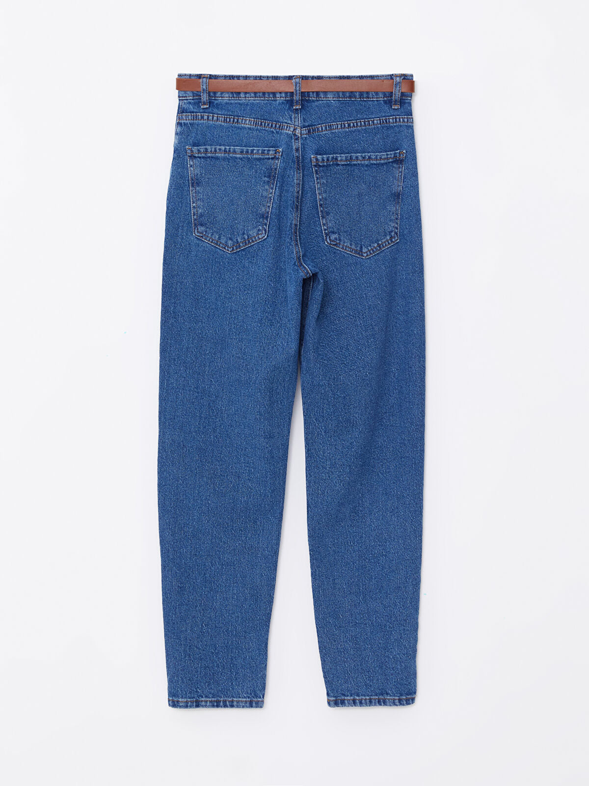 Belted Mom Fit Women's Jeans Pants