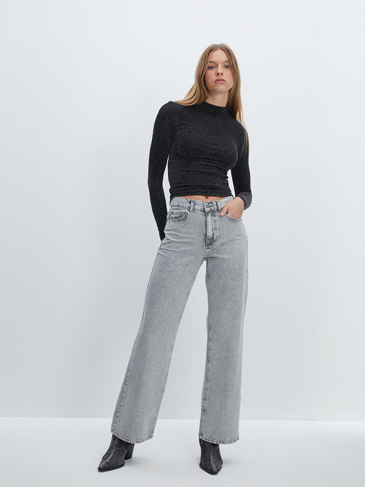 Wideleg Female Jean Pants