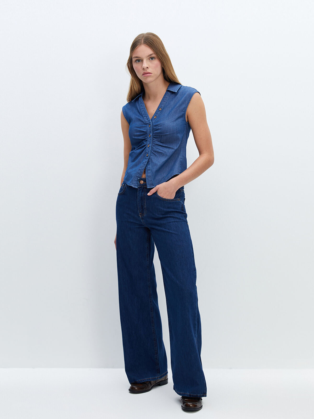 Wide Leg Women's Jeans Pants