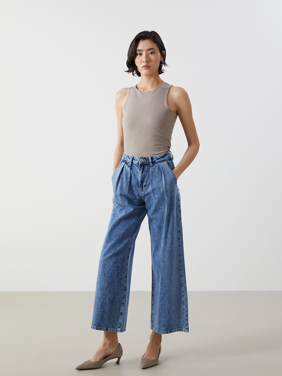 Wideleg Female Jean Pants