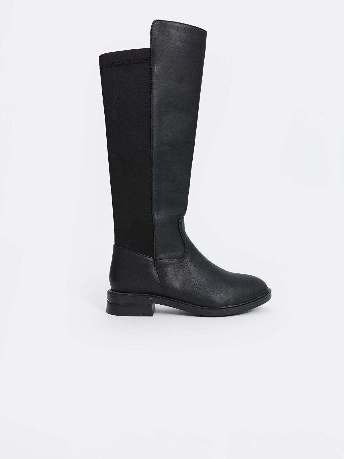 Leather-Look Women's Knee-High Rain Boot